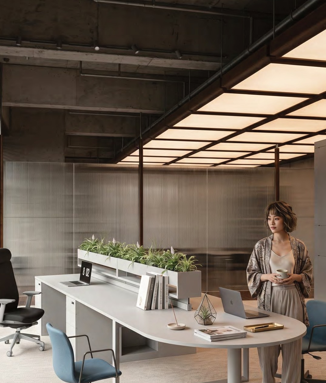Open office furniture scene
