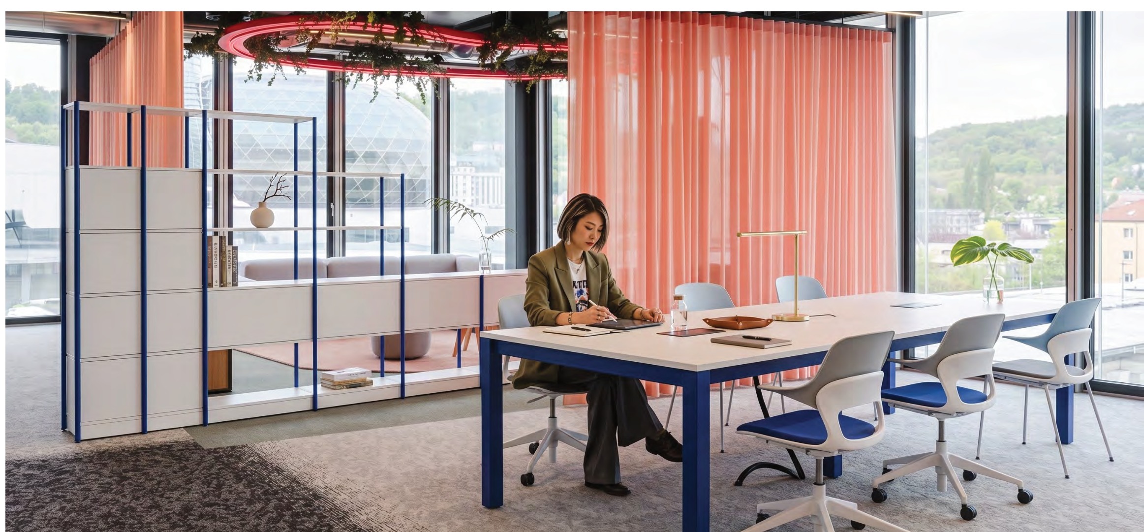 Meeting table office scene
